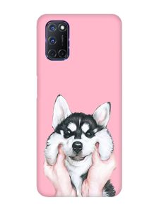 Матовий рожевий чохол на Oppo A52/A72/A92 :: Мордочка (принт 121)