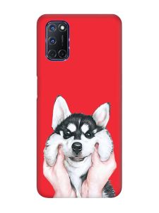 Матовий червоний чохол на Oppo A52/ A72/ A92 :: Мордочка (принт 121)