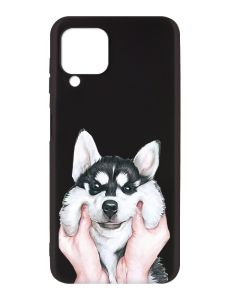 Матовий чорний чохол на Samsung Galaxy A12 :: Мордочка (принт 121)