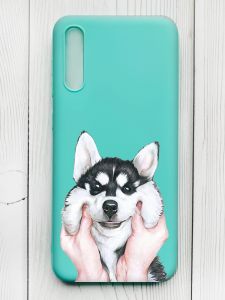 Матовий бірюзовий чохол на Samsung Galaxy A50 (2019) A505/A30s :: Мордочка (принт 121)