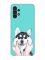 Матовий бірюзовий чохол на Samsung Galaxy A13 4G :: Мордочка (принт 121)