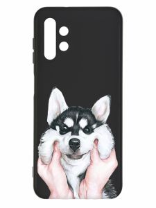 Матовий чорний чохол на Samsung Galaxy A13 4G :: Мордочка (принт 121)