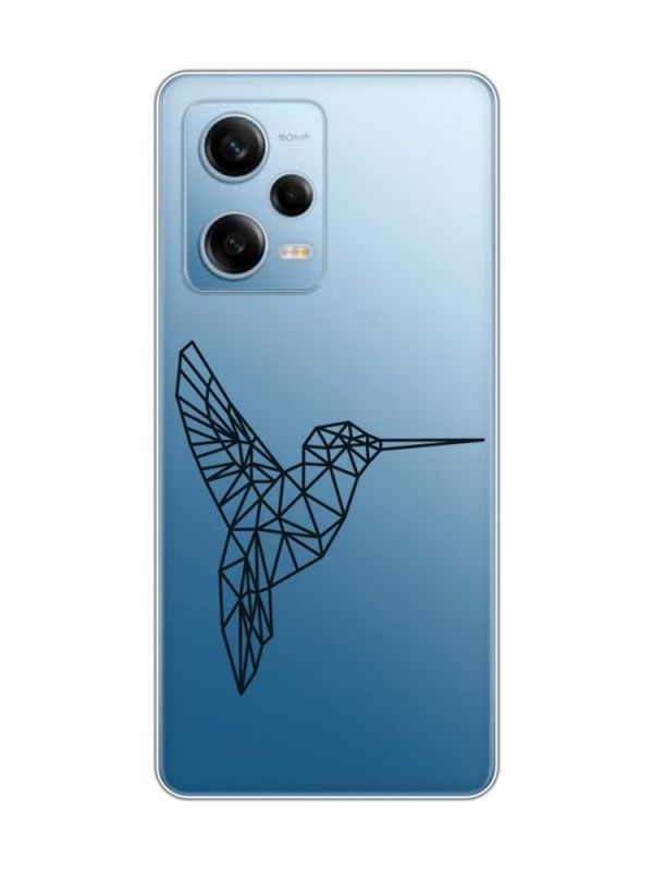 Прозорий чохол на Xiaomi Redmi Note 12 5G :: Колібрі (принт 122)