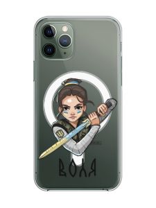 Магнітний чохол на iPhone 12/12 Pro із підтримкою MagSafe :: Українська захисниця (принт 169)