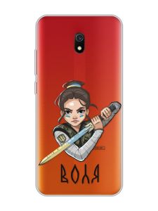 Прозорий чохол на Xiaomi Redmi 8A :: Українська захисниця (патріотичний принт 169)