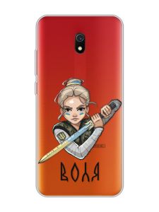 Прозорий чохол на Xiaomi Redmi 8A :: Українська захисниця (патріотичний принт 170)