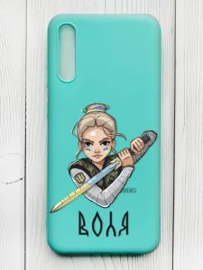 Матовий бірюзовий чохол на Samsung Galaxy A50 (2019) A505/A30s :: Українська захисниця (принт 170)
