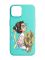 Матовий бірюзовий чохол на Apple iPhone 14 :: Українка з колосками (патріотичний принт 172)