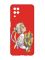 Матовий червоний чохол на Samsung Galaxy A12 :: Українка з колосками (патріотичний принт 173)