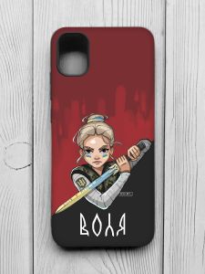 Чохол з чорними боками на Samsung Galaxy A04E/A042 :: Українська захисниця (патріотичний принт 171)