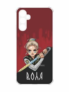 Чохол з потовщеними кутами на Samsung Galaxy A34 5G :: Українська захисниця (патріотичний принт 171)