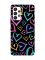 Матовий чорний чохол на Samsung Galaxy A53 4G/5G :: Різнокольорові сердечка (принт 332)