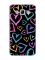Матовий чорний чохол на Samsung Galaxy J5(2016) J510 :: Різнокольорові сердечка (принт 332)