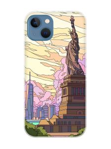 Магнітний чохол на iPhone 13 (6.1) із підтримкою MagSafe :: Статуя Свободи (принт 331)