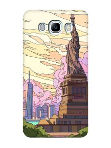 Чохол з бірюзовими боками на Samsung Galaxy J7(2016) J710 :: Статуя Свободи (принт 331)