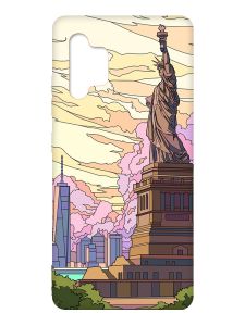 Чохол з червоними боками на Samsung Galaxy A32 :: Статуя Свободи (принт 331)
