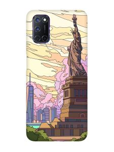Чохол з рожевими боками на Oppo A52/A72/A92 :: Статуя Свободи (принт 331)