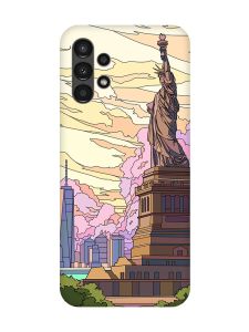 Чохол з рожевими боками на Samsung A13 4G :: Статуя Свободи (принт 331)