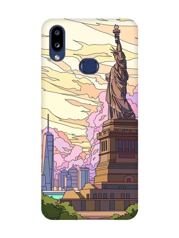 Чохол з рожевими боками на Samsung Galaxy A10s (A107) :: Статуя Свободи (принт 331)