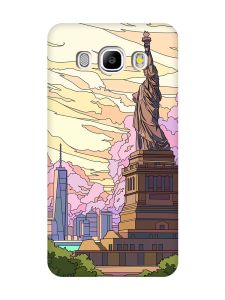 Чохол з рожевими боками на Samsung Galaxy J5(2016) J510 :: Статуя Свободи (принт 331)