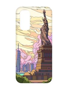 Чохол з рожевими боками на Xiaomi Redmi Note 11 4G :: Статуя Свободи (принт 331)