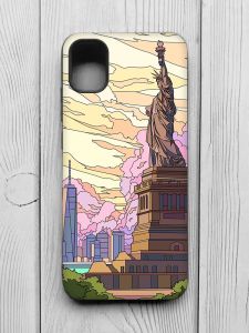 Чохол з чорними боками на Samsung Galaxy A04E/A042 :: Статуя Свободи (принт 331)