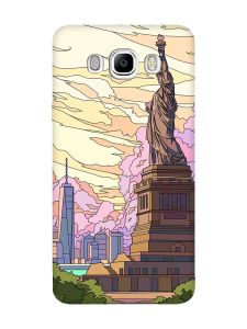 Чохол з чорними боками на Samsung Galaxy J7(2016) J710 :: Статуя Свободи (принт 331)