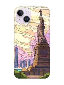Чохол із захистом камери на iPhone 14 :: Статуя Свободи (принт 331)