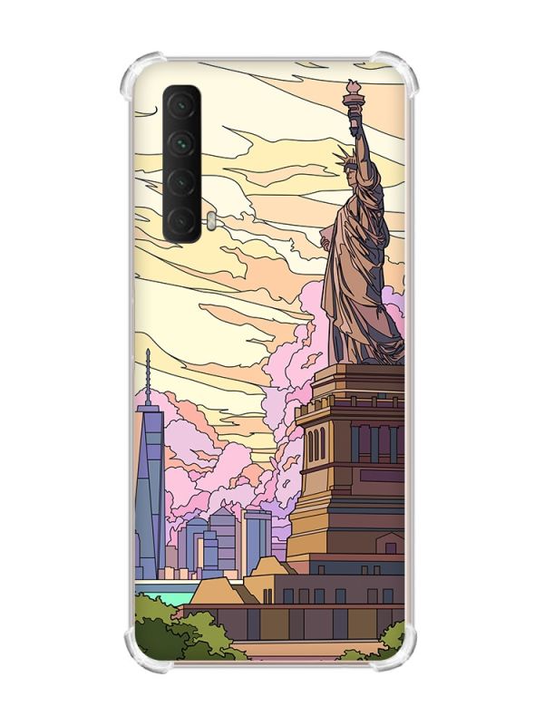 Чохол з потовщеними кутами на Huawei P Smart 2021 :: Статуя Свободи (принт 331)