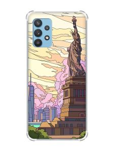 Чохол з потовщеними кутами на Samsung Galaxy A32 :: Статуя Свободи (принт 331)