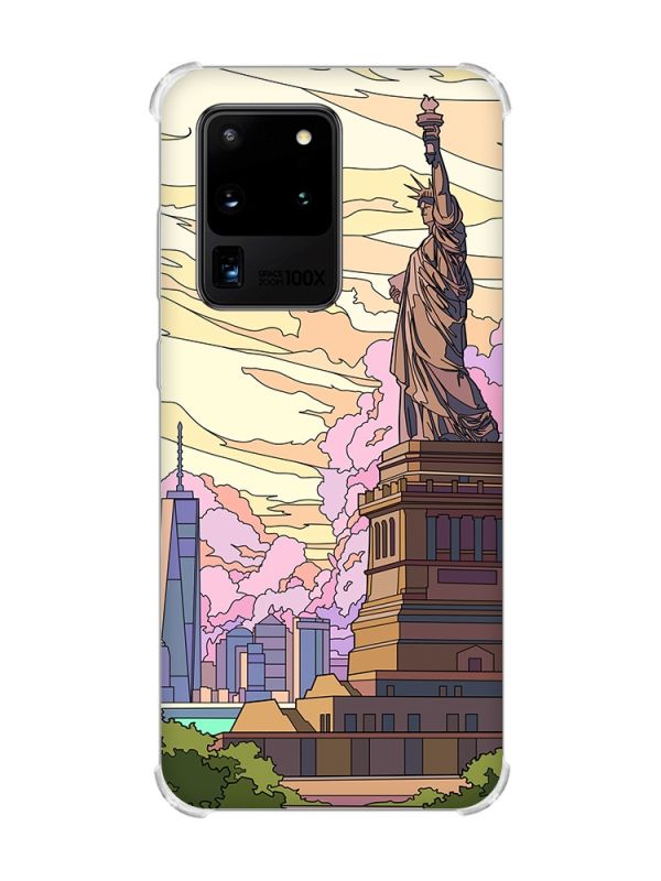 Чохол з потовщеними кутами на Samsung Galaxy S20 Ultra :: Статуя Свободи (принт 331)