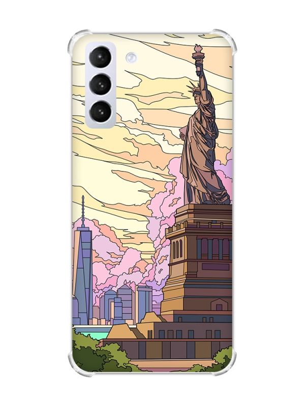 Чохол з потовщеними кутами на Samsung Galaxy S21 (G991) :: Статуя Свободи (принт 331)