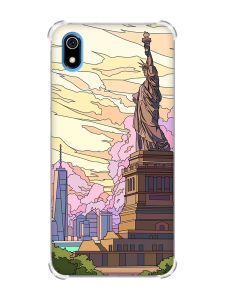 Чохол з потовщеними кутами для Xiaomi Redmi 7A :: Статуя Свободи (принт 331)