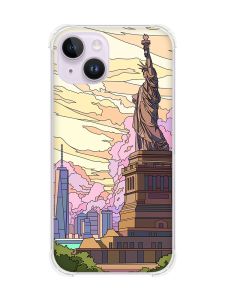 Чохол із потовщеними кутами на iPhone 14 :: Статуя Свободи (принт 331)