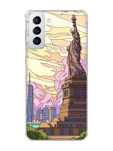 Чохол з потовщеними кутами на Samsung Galaxy S21 Plus :: Статуя Свободи (принт 331)