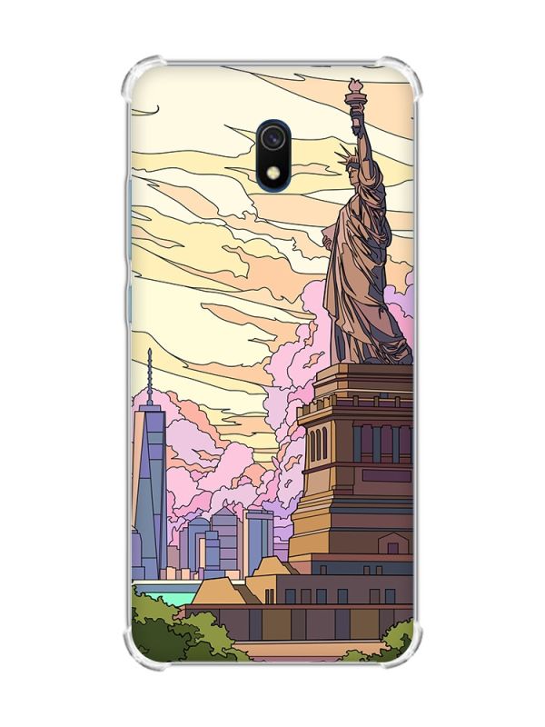 Чохол з потовщеними кутами на Xiaomi Redmi 8A :: Статуя Свободи (принт 331)