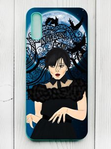 Чохол з бірюзовими боками на Xiaomi Redmi 9А :: Танець. Венздей (принт 212)