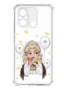 Чохол з потовщеними кутами на Xiaomi Redmi 12C :: Українка з солодощами (патріотичний принт 175)