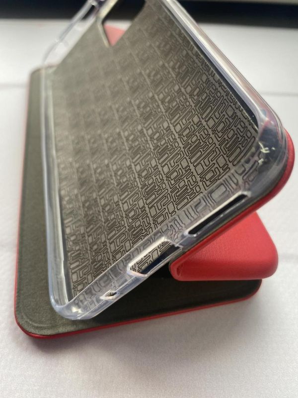 Чохол-книжка з малюнком для Xiaomi Redmi 10 Червоний :: Різнокольорові сердечка (принт 334)