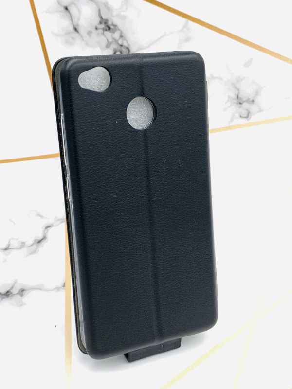 Чохол-книжка з малюнком для Xiaomi Redmi 4X Чорний :: Різнокольорові сердечка (принт 335)