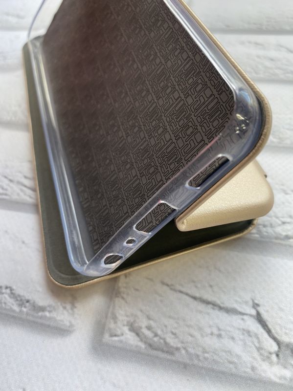 Чохол-книжка з малюнком для Samsung A03 Сore/ A032 Золотий :: Різнокольорові сердечка (принт 335)