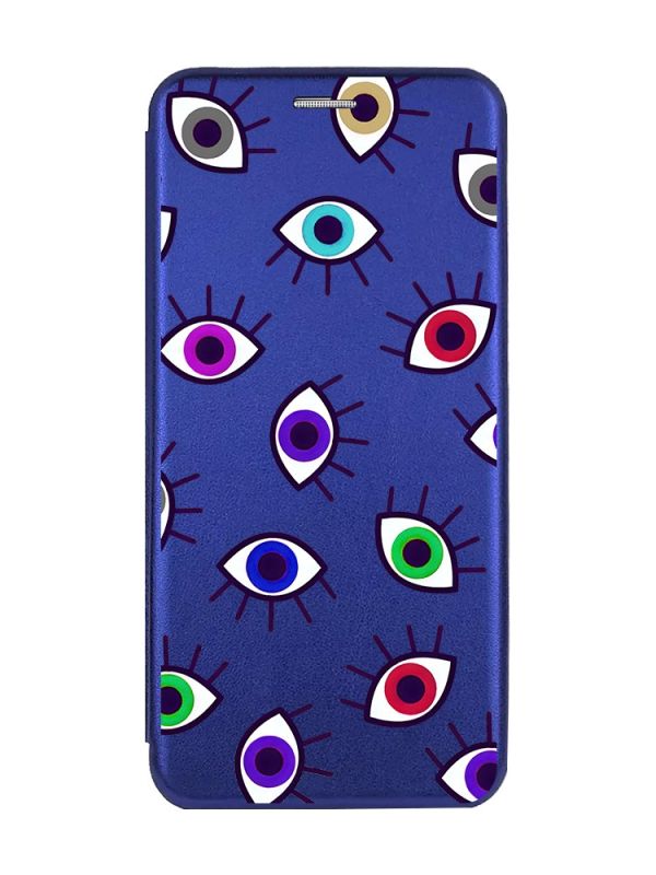 Чохол-книжка з малюнком для Samsung Galaxy A54 5G (A546) Синій :: Різнокольорові очі (принт 336)