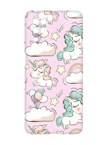 Чохол з рожевими боками на Samsung Galaxy A12 :: Єдинороги (принт 106)