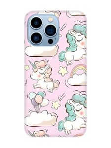 Магнітний чохол на iPhone 13 Pro Max із підтримкою MagSafe :: Єдинороги (принт 106)