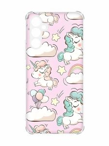 Чохол з потовщеними кутами на Samsung Galaxy A34 5G :: Єдинороги (принт 106)