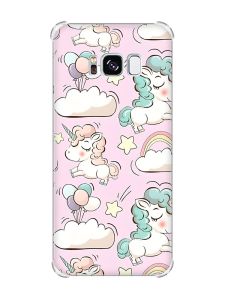 Чохол з потовщеними кутами на Samsung Galaxy S8 :: Єдинороги (принт 106)