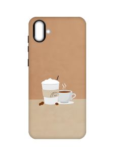 Чохол з чорними боками на Samsung Galaxy A04 :: Кава (принт 108)