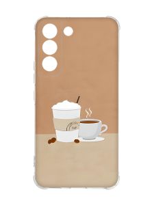 Чохол із потовщеними кутами на Samsung Galaxy S22 :: Кава (принт 108)