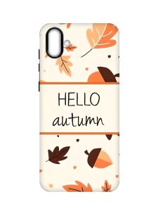 Чохол з чорними боками на Samsung Galaxy A04 :: Привіт, осінь (принт 109)