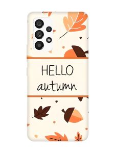 Чохол з чорними боками на Samsung Galaxy A53 4G/5G :: Привіт, осінь (принт 109)